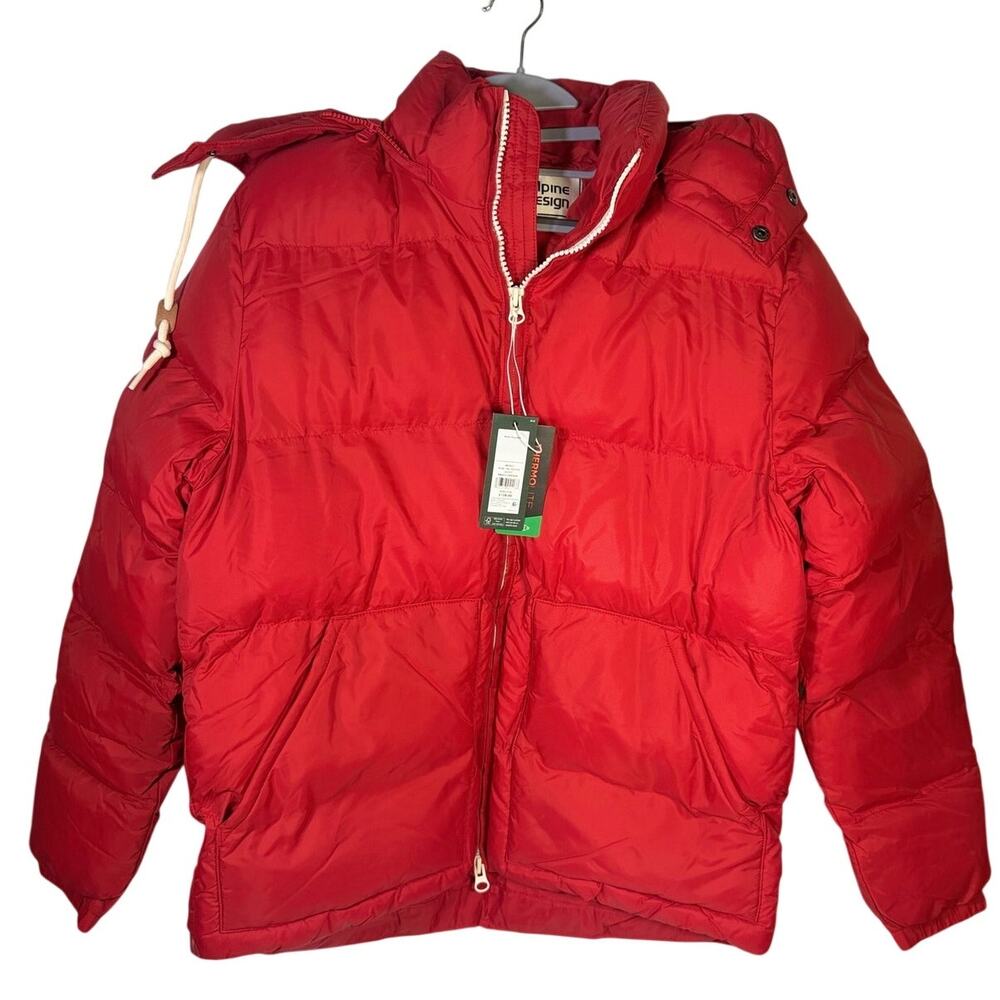 Alpine Design Women’s Red Thermolite Hooded Puffer Jacket Small NWT